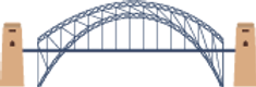 Illustration of a bridge with two towers. Symbolizing NatureNurture  idea of connection and transition, knowledge