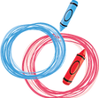 Intersecting circles drawn with blue and red crayons, symbolizing creativity and collaboration by NatureNurture 